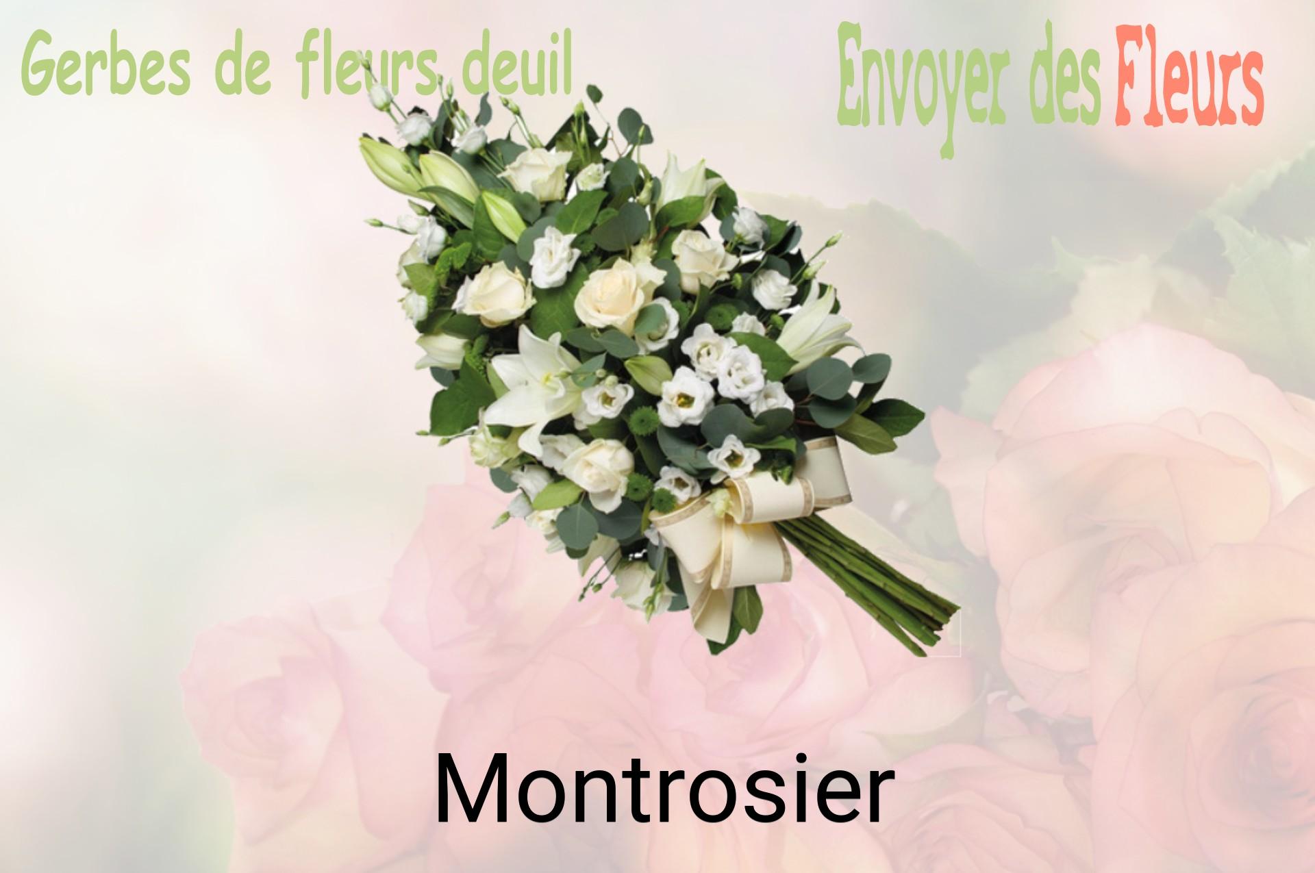 Gerbe de fleurs de deuil livrée à Montrosier